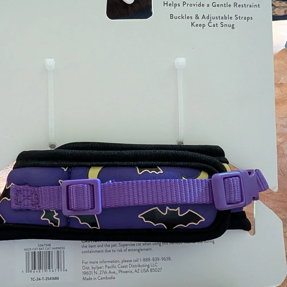 thrills & chills Glow-in-the-Dark Cat Harness & Orange Halloween Cat Shirt Set